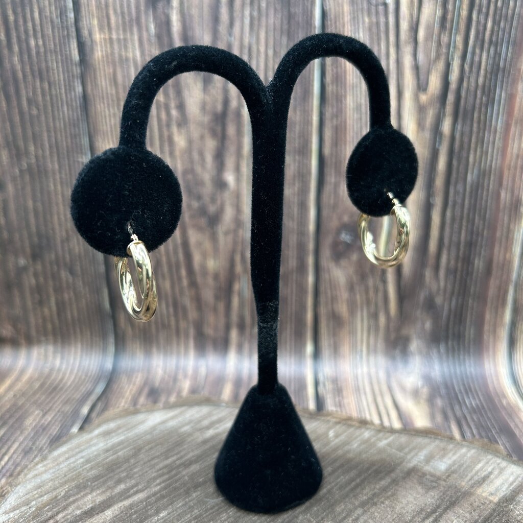 14k Twist Hoop Earrings