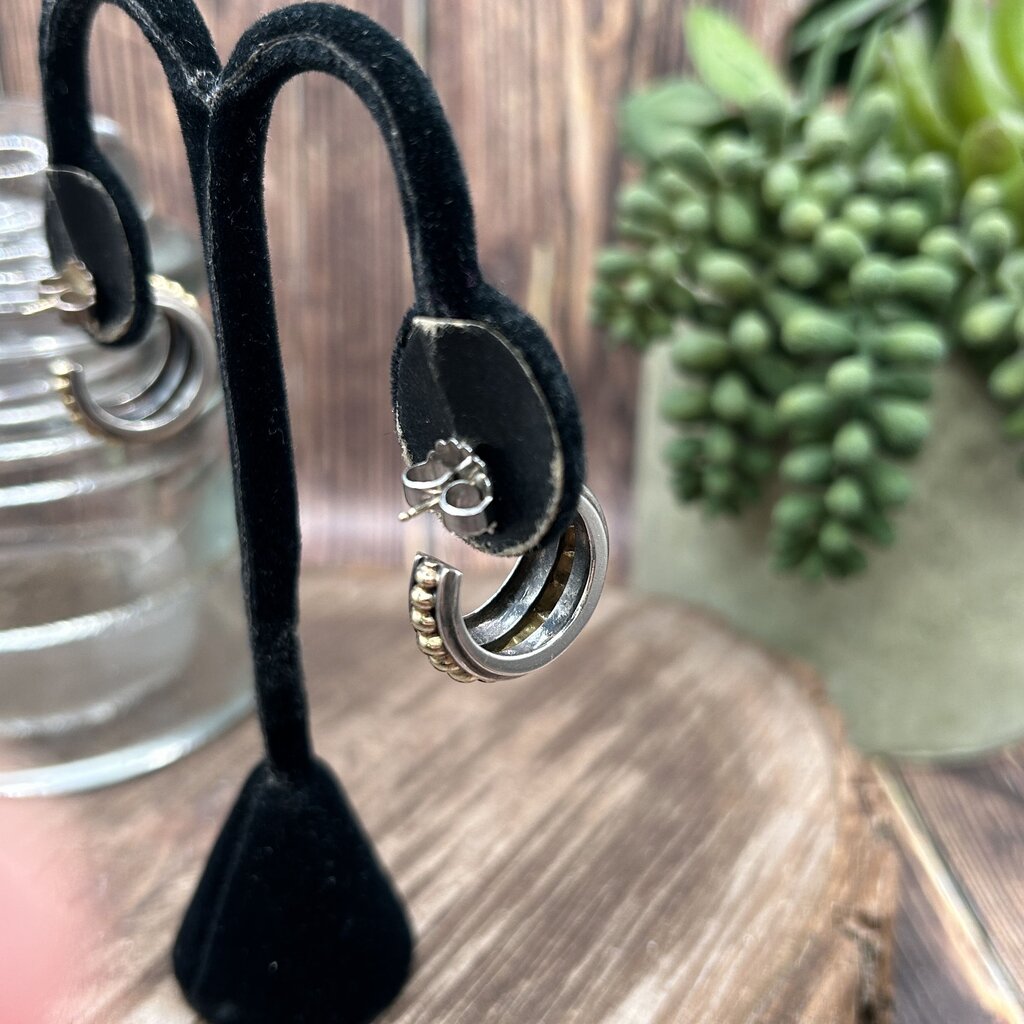 Lagos Caviar Hoop Earrings
