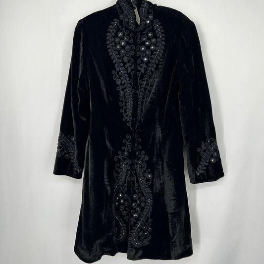 Soft Surroundings Velvet Beaded Coat