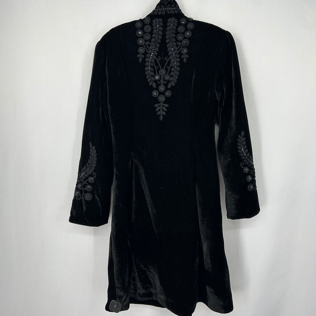 Soft Surroundings Velvet Beaded Coat