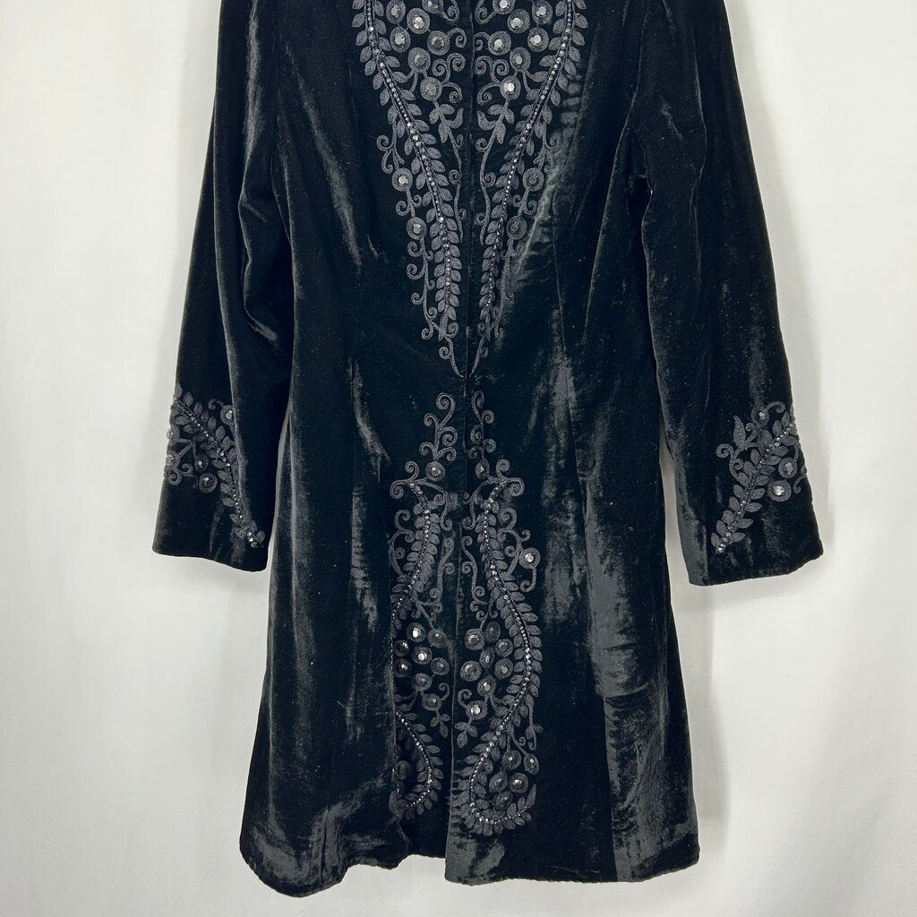 Soft Surroundings Velvet Beaded Coat