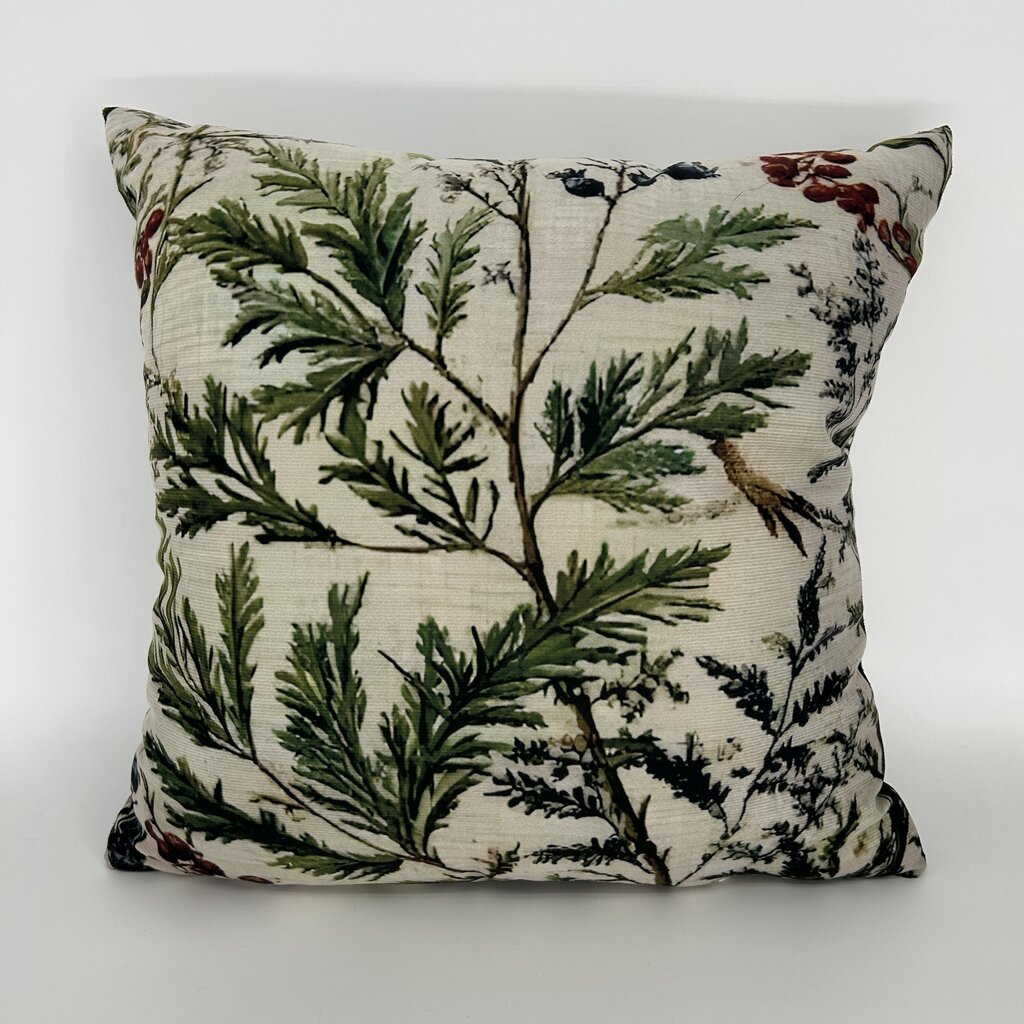 Pine Branch Print Pillow