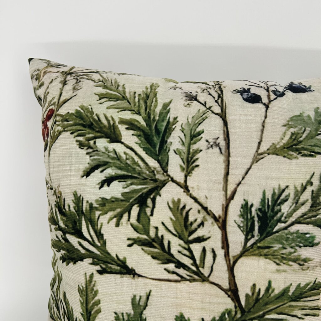 Pine Branch Print Pillow