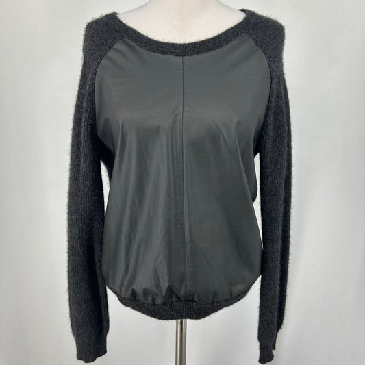 Cashmere & Leather L/s Sweater