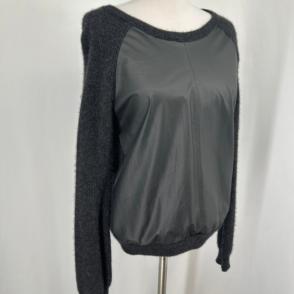 Cashmere & Leather L/s Sweater
