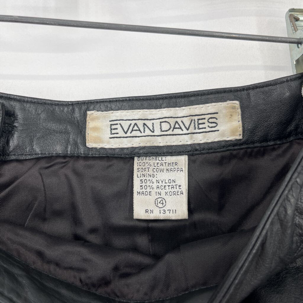 Evan Davies Leather Skirt