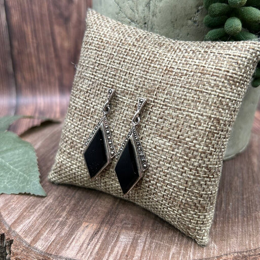 Sterling Onyx Earrings