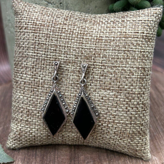 Sterling Onyx Earrings