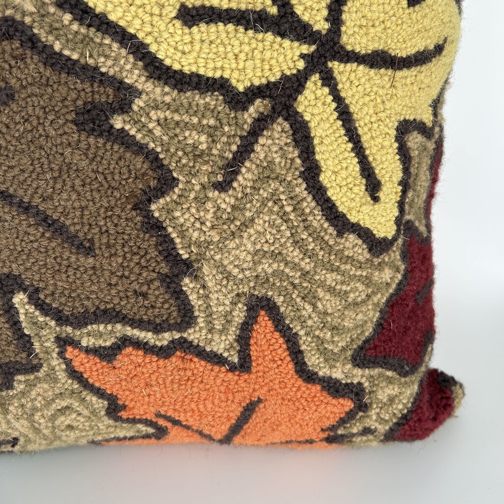 Latch-Hook Leaf Pillow