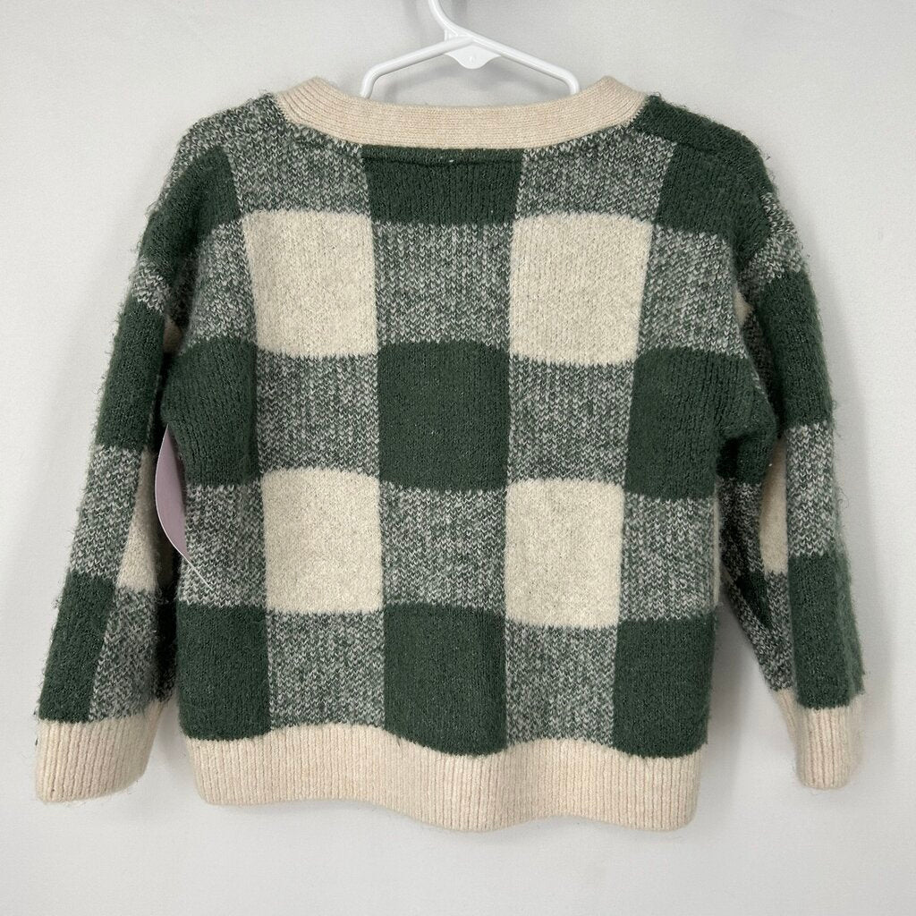 H&M L/s Plaid Cardigan