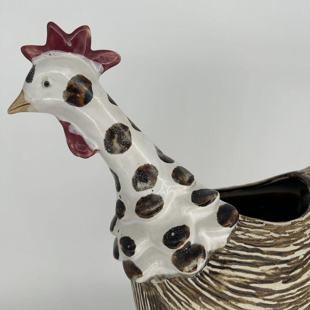 Ceramic Chicken Pot on Stand