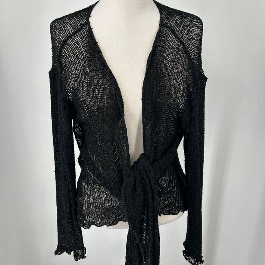 Vasna Tie Front Shrug Sweater