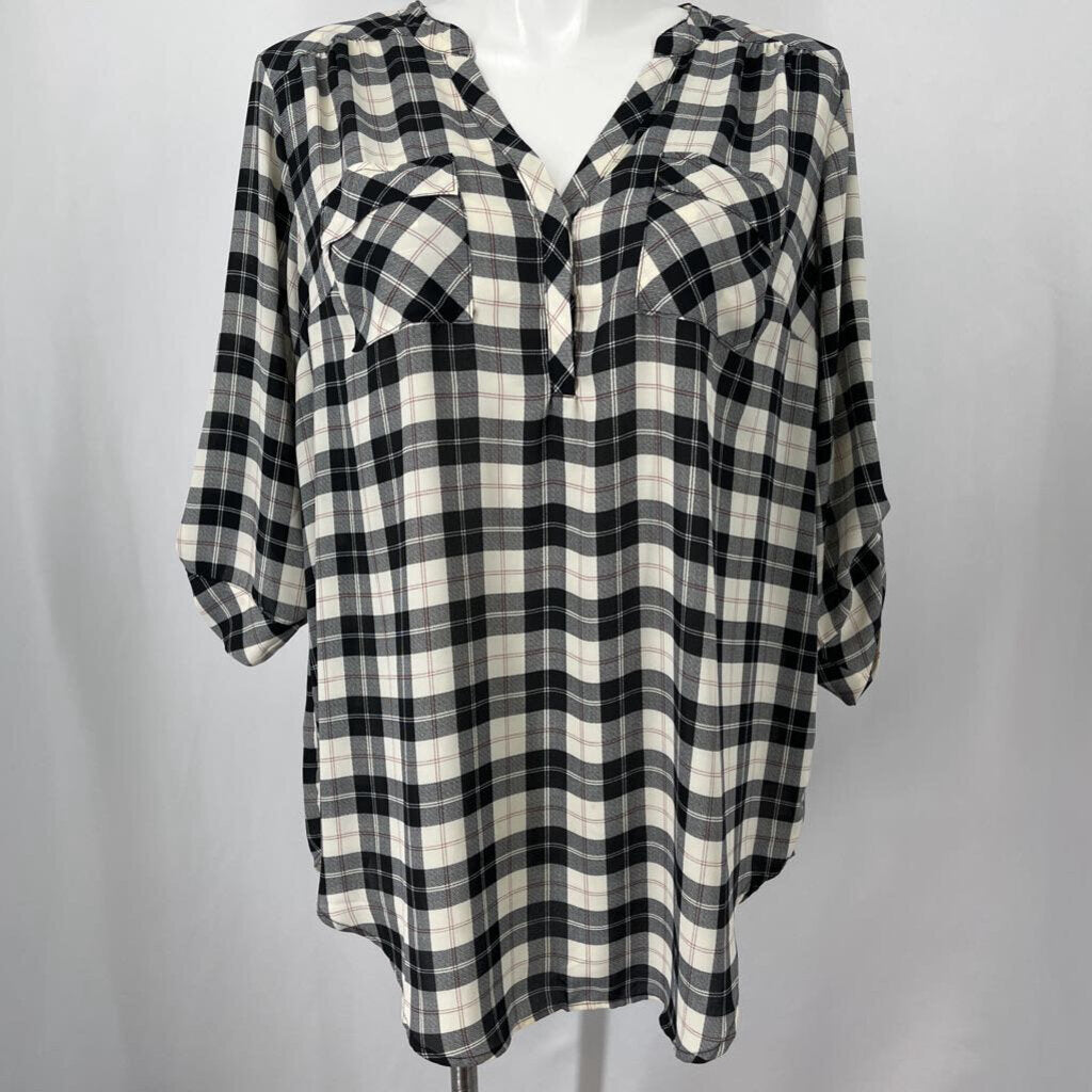 Torrid Roll Slv Plaid Shirt