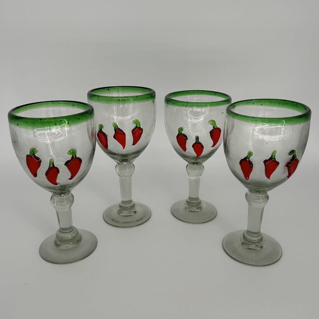 Chili Pepper Wine Glass Set