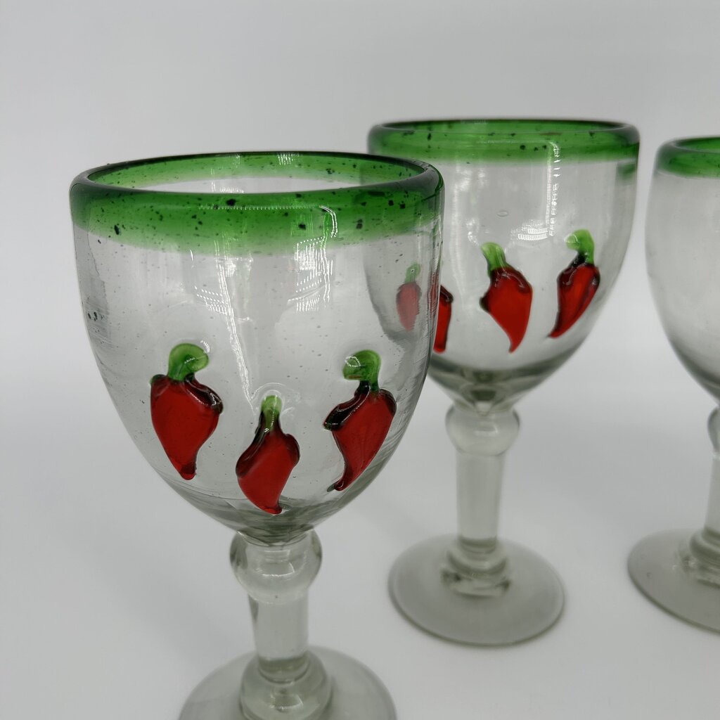 Chili Pepper Wine Glass Set