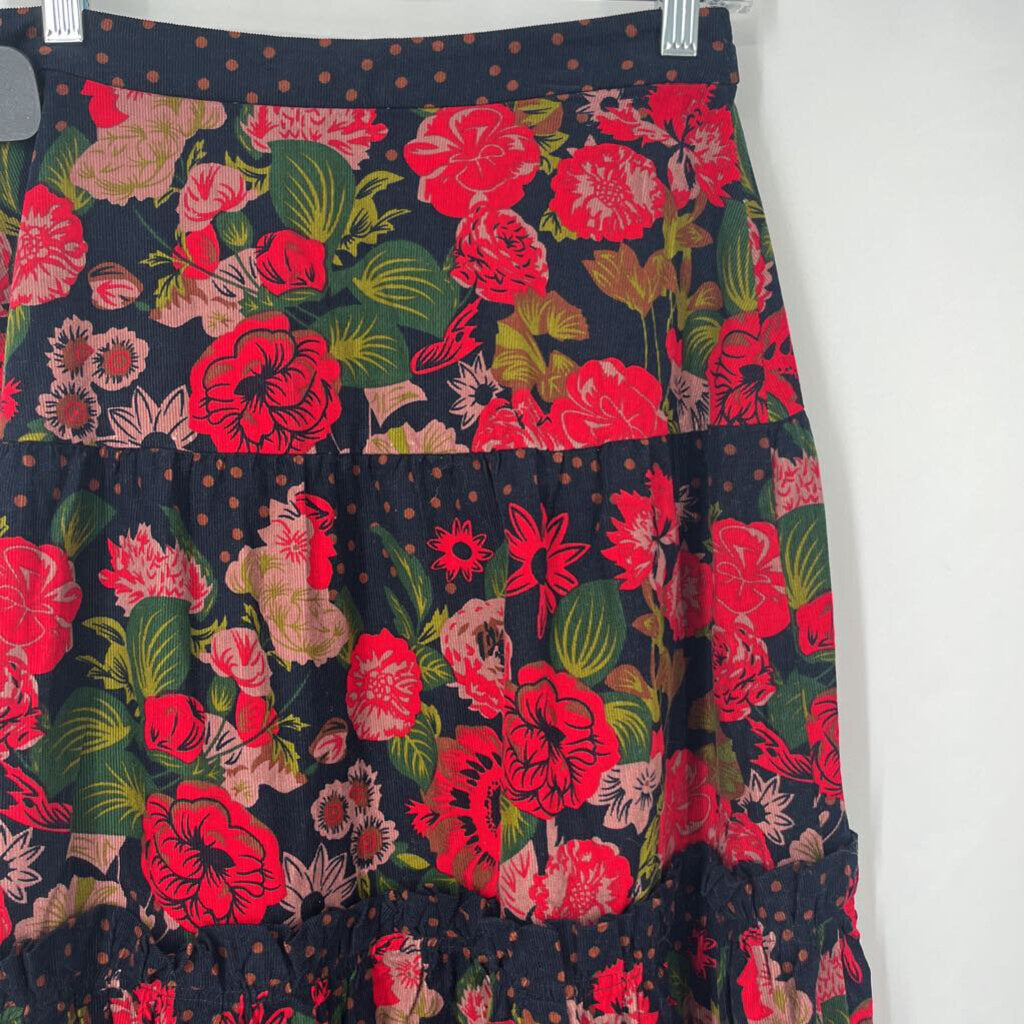 Eva Franco Floral Cord Skirt