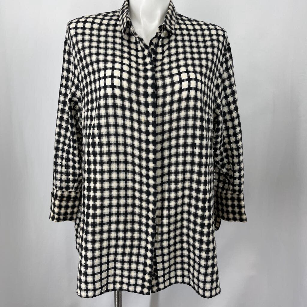 Akris Plaid Open Weave Shirt
