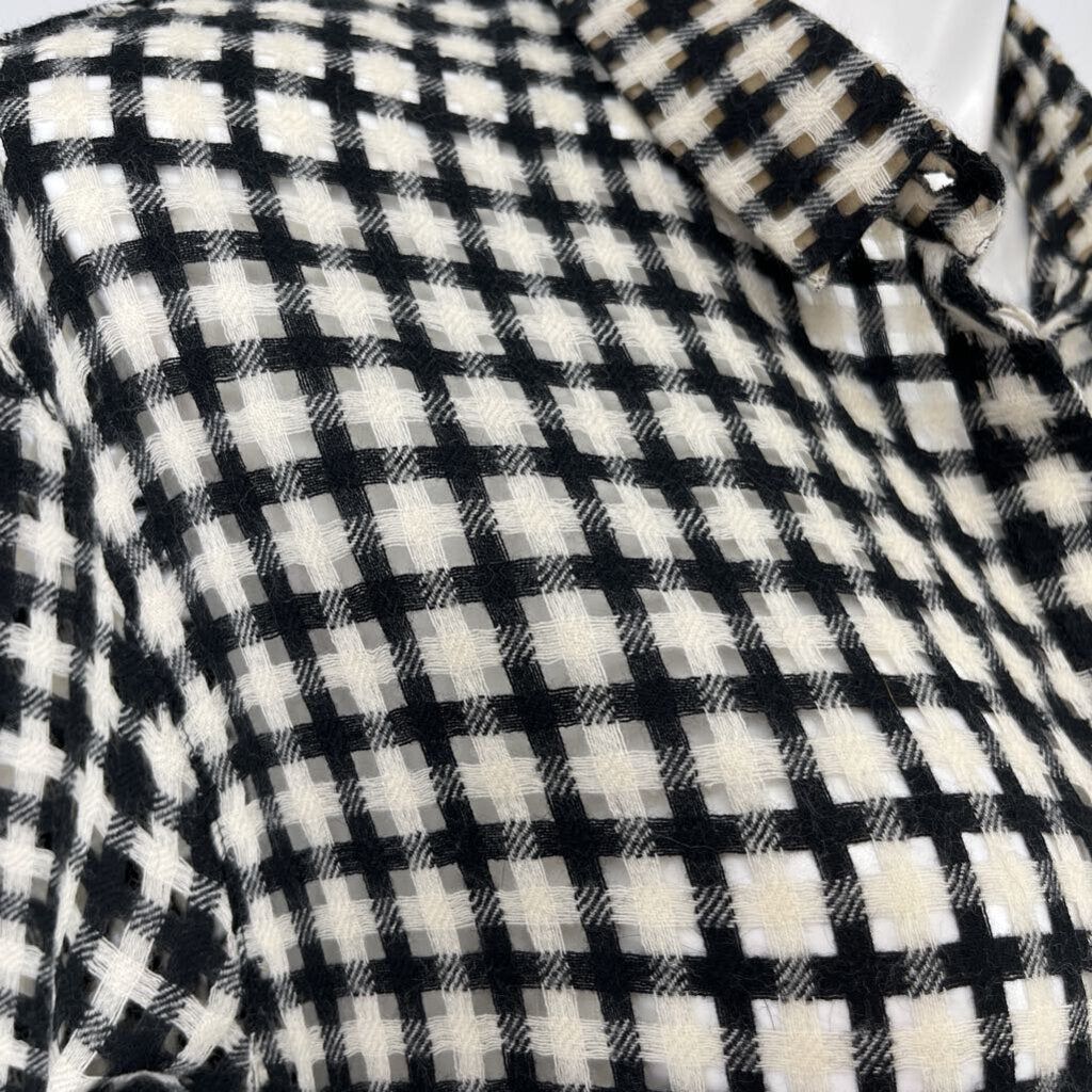 Akris Plaid Open Weave Shirt