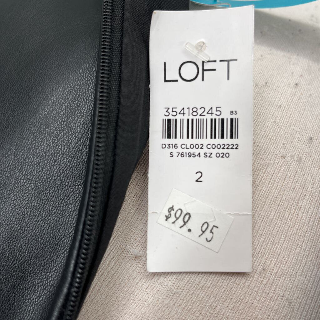 Loft S/s Faux Leather Dress