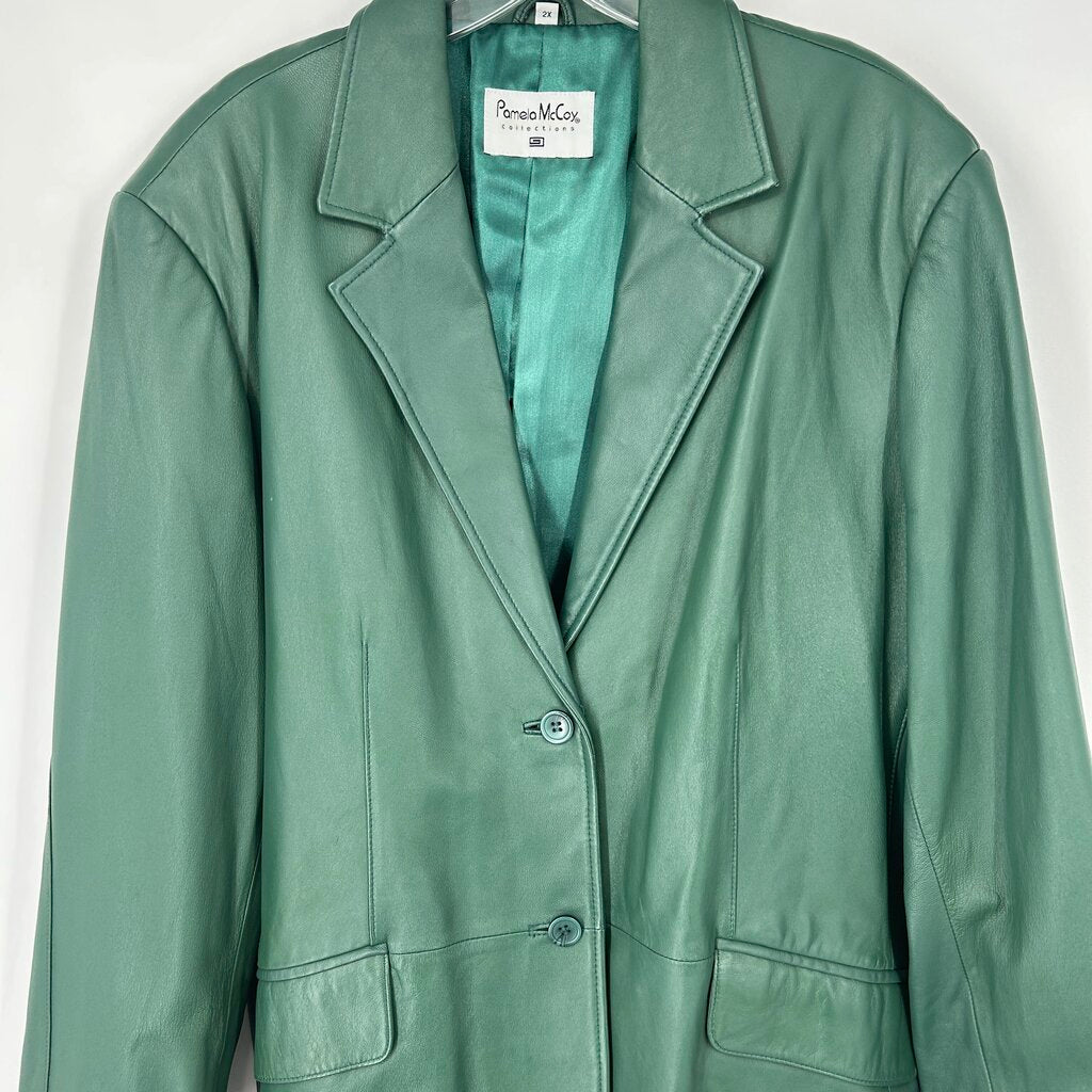 Pamela McCoy Leather Blazer