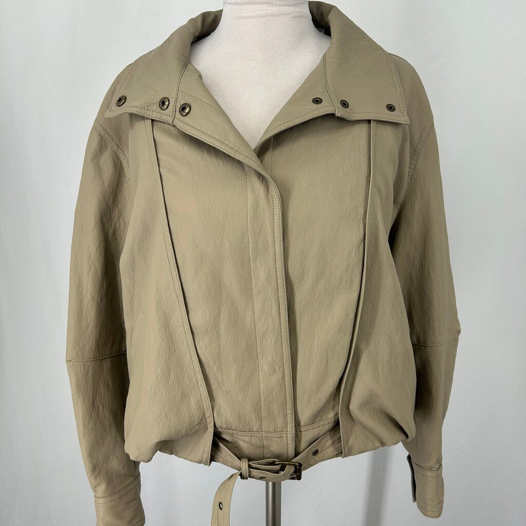 Max Studio Faux Leather Bomber