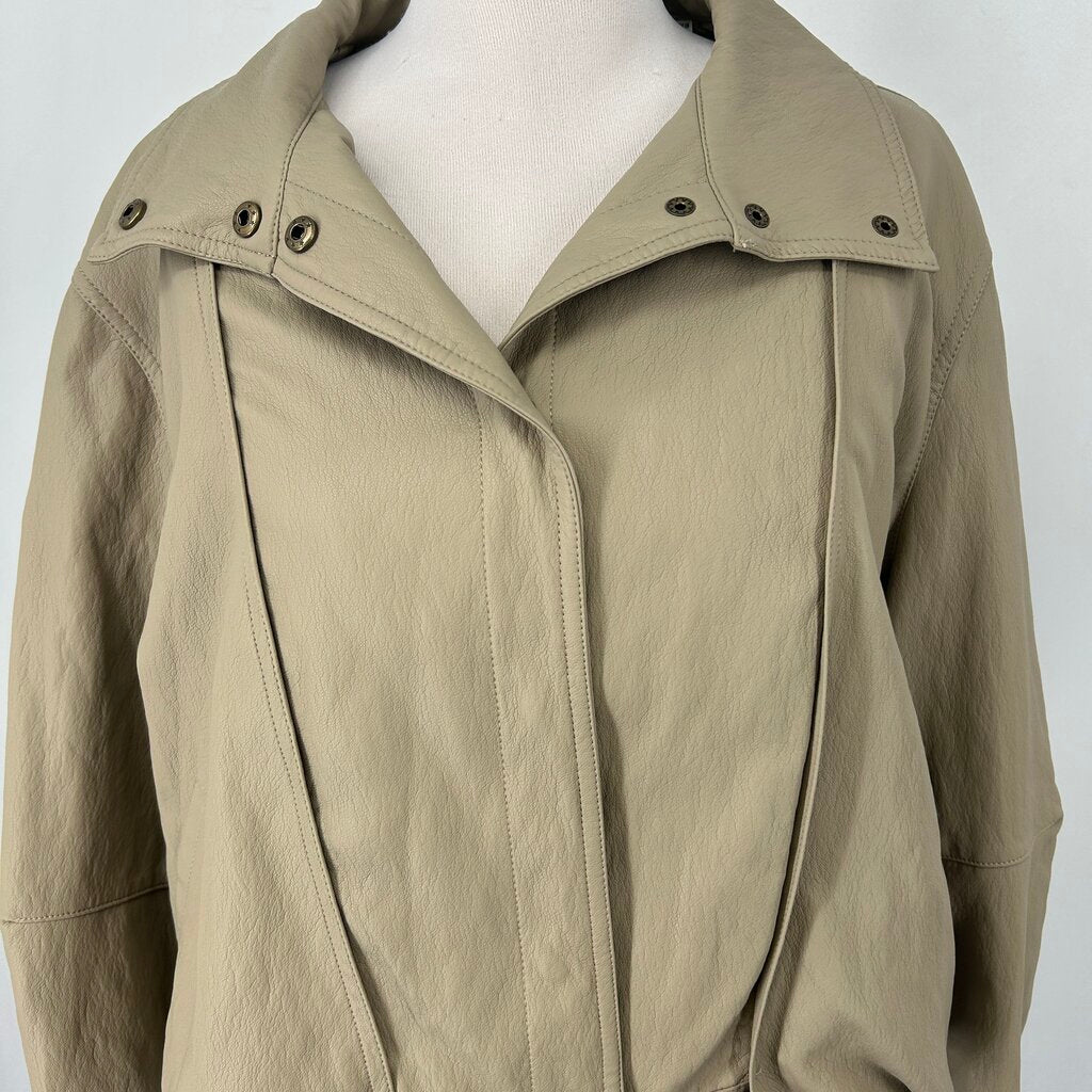 Max Studio Faux Leather Bomber