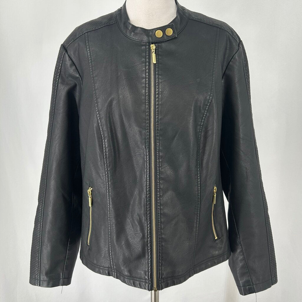 Baccini Faux Leather Bomber