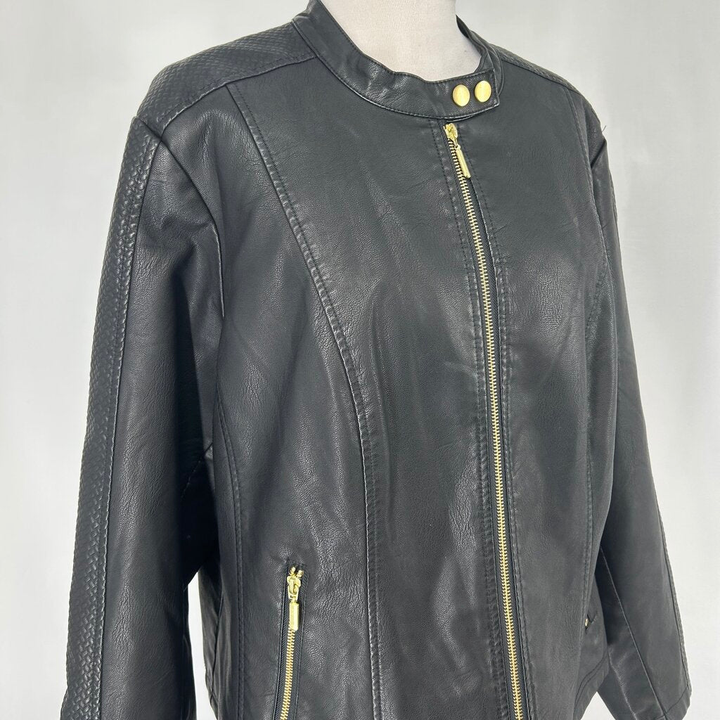 Baccini Faux Leather Bomber