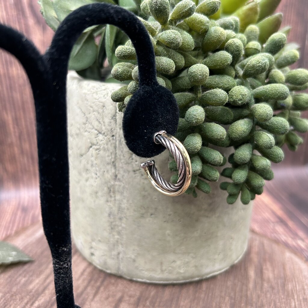 David Yurman Crossover Hoop Earrings