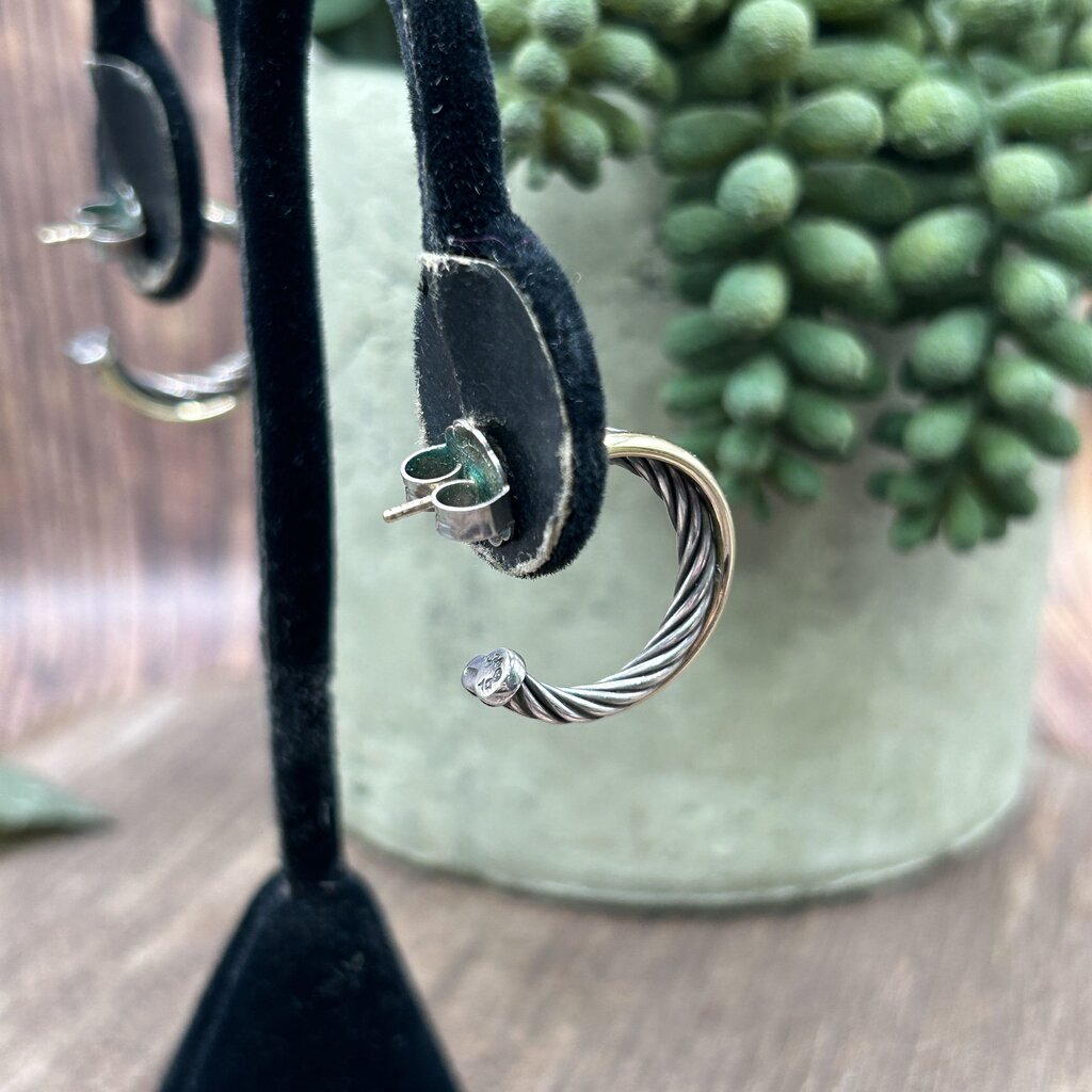 David Yurman Crossover Hoop Earrings