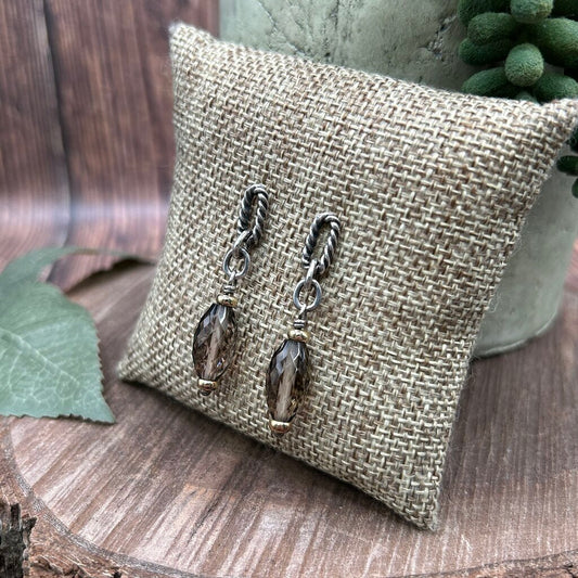 David Yurman Smokey Quartz Earrings