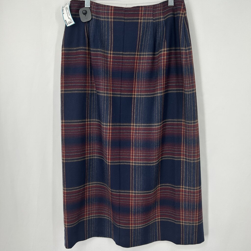 Talbots Wool Plaid Wrap Skirt