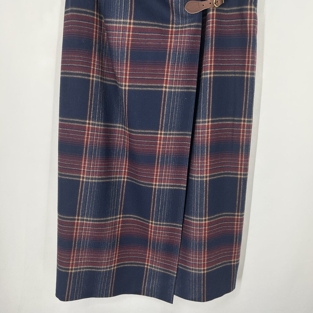 Talbots Wool Plaid Wrap Skirt