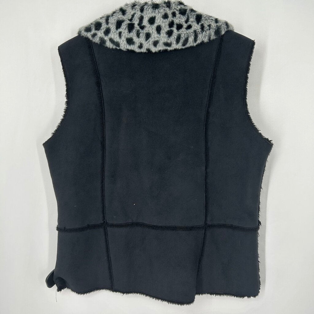 Toggle Button Faux Sherpa Vest