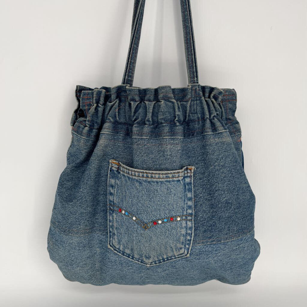 Patchwork Denim Shoulder Bag