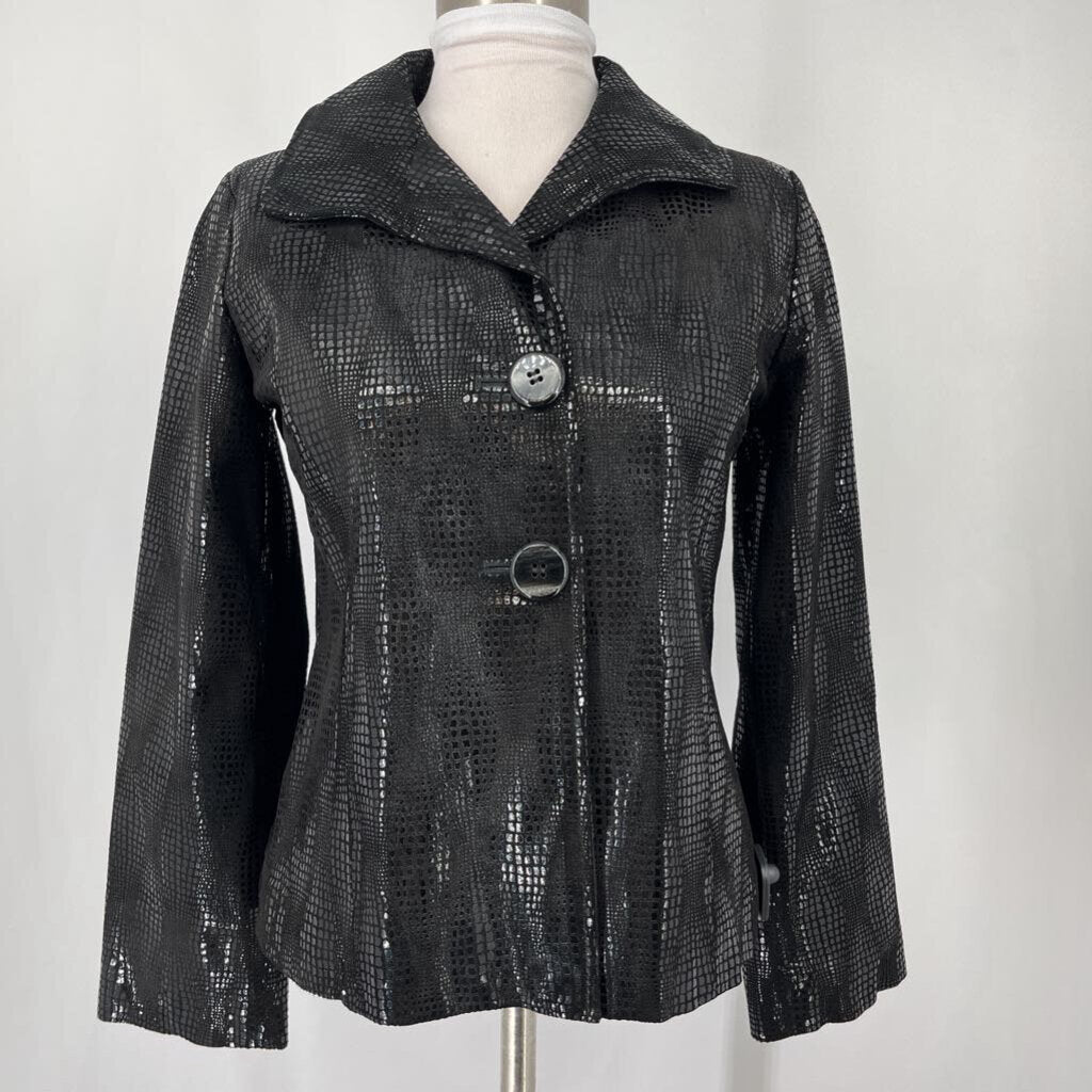 Chicos Leather Blazer