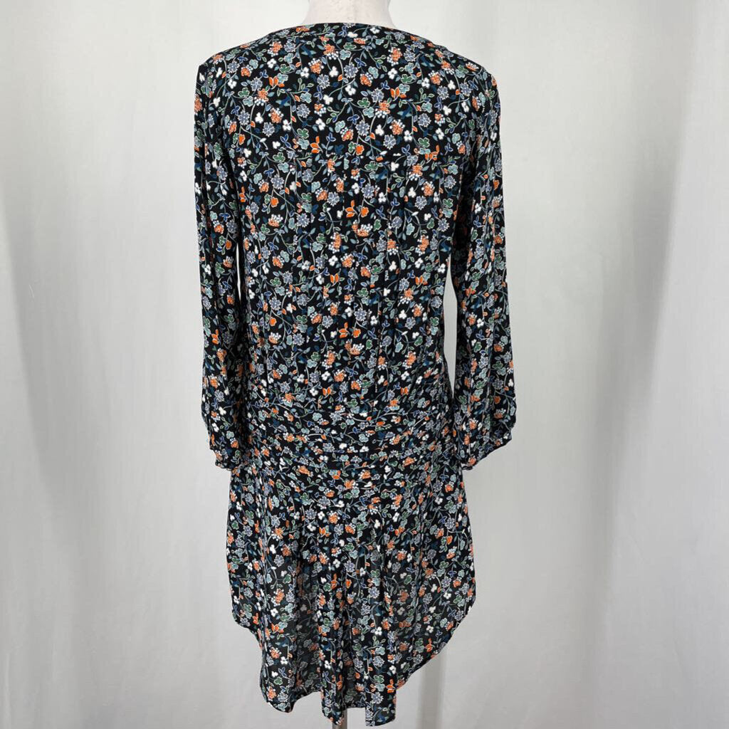 Veronica Beard L/s Floral Silk Dress