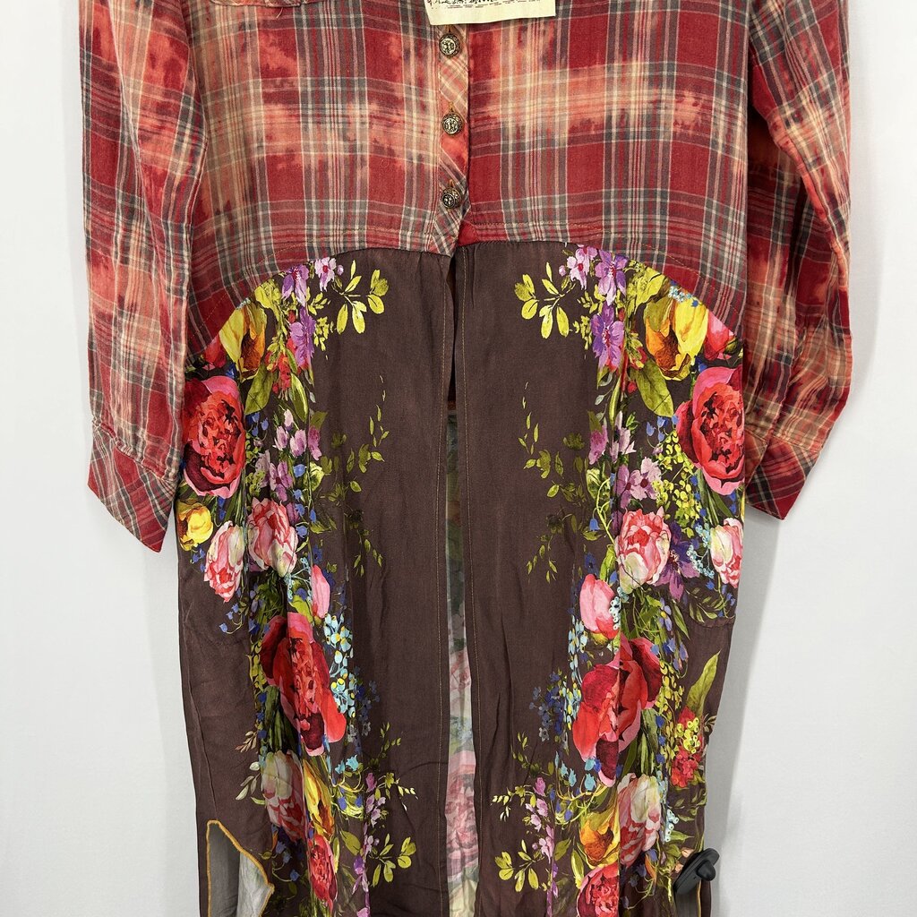 Aratta L/s Plaid & Floral Tunic