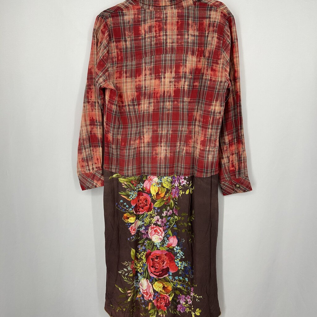 Aratta L/s Plaid & Floral Tunic