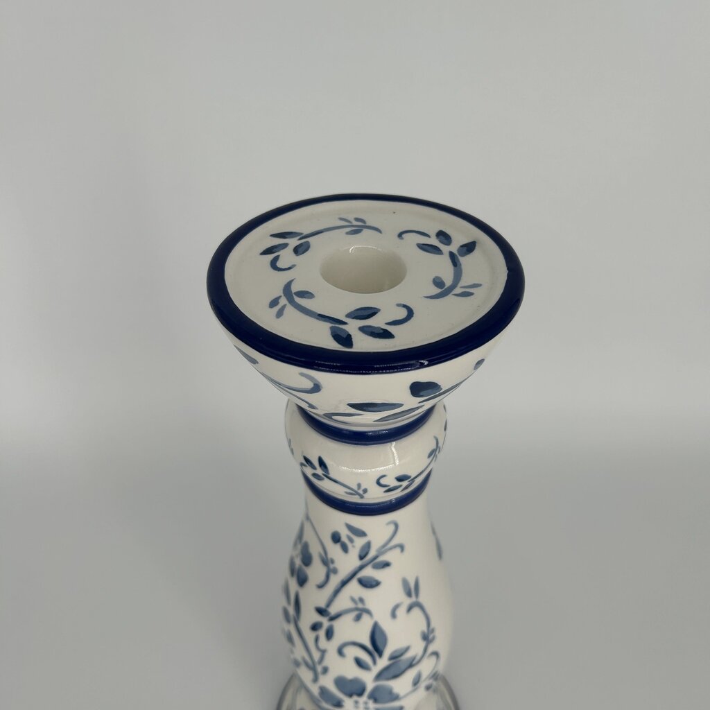 Ceramic Floral Taper Candle Stick Holder