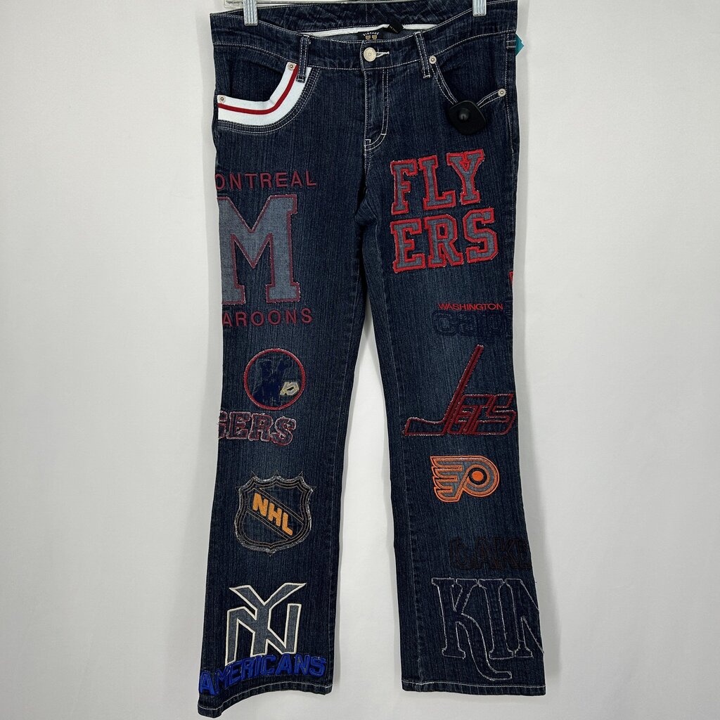 Vintage Hockey Patchwork Jeans