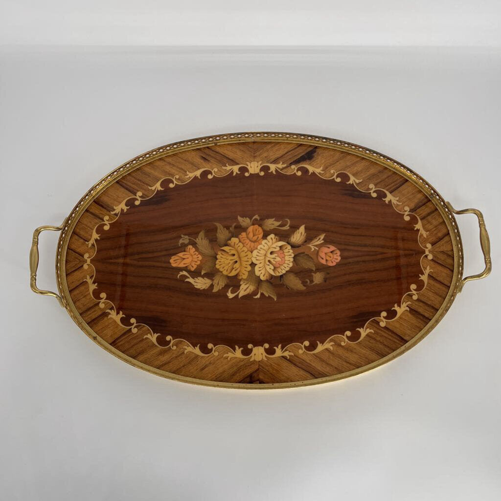 Oval Shaped Floral Tray