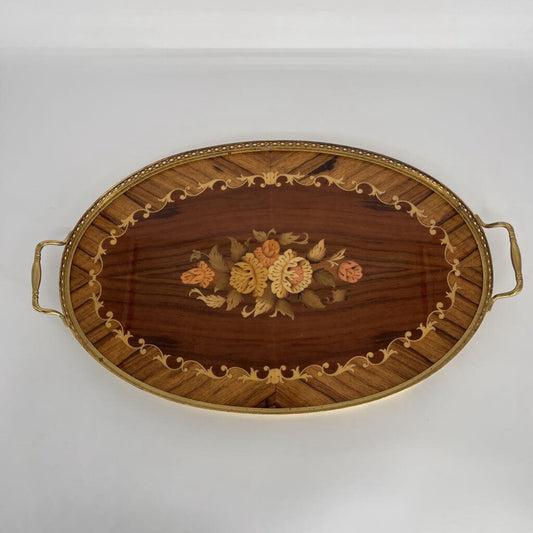 Oval Shaped Floral Tray
