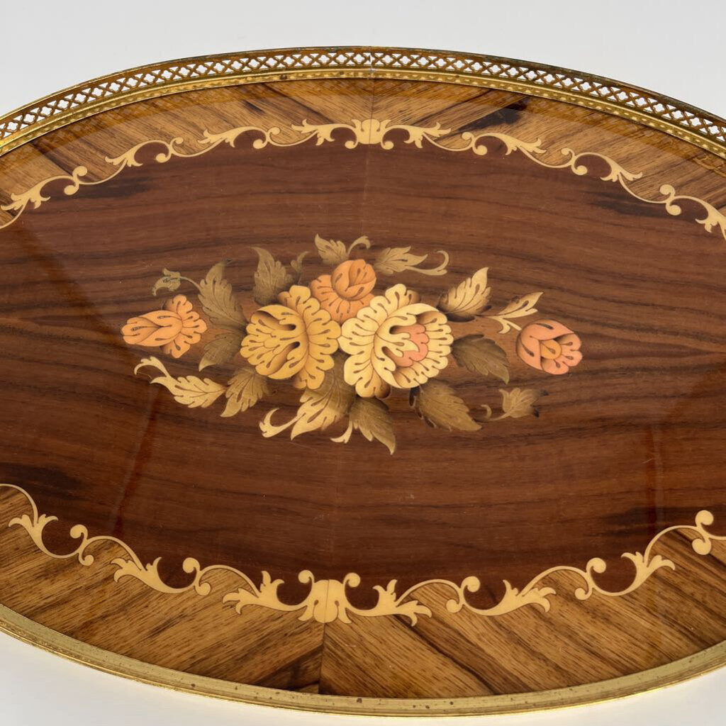Oval Shaped Floral Tray