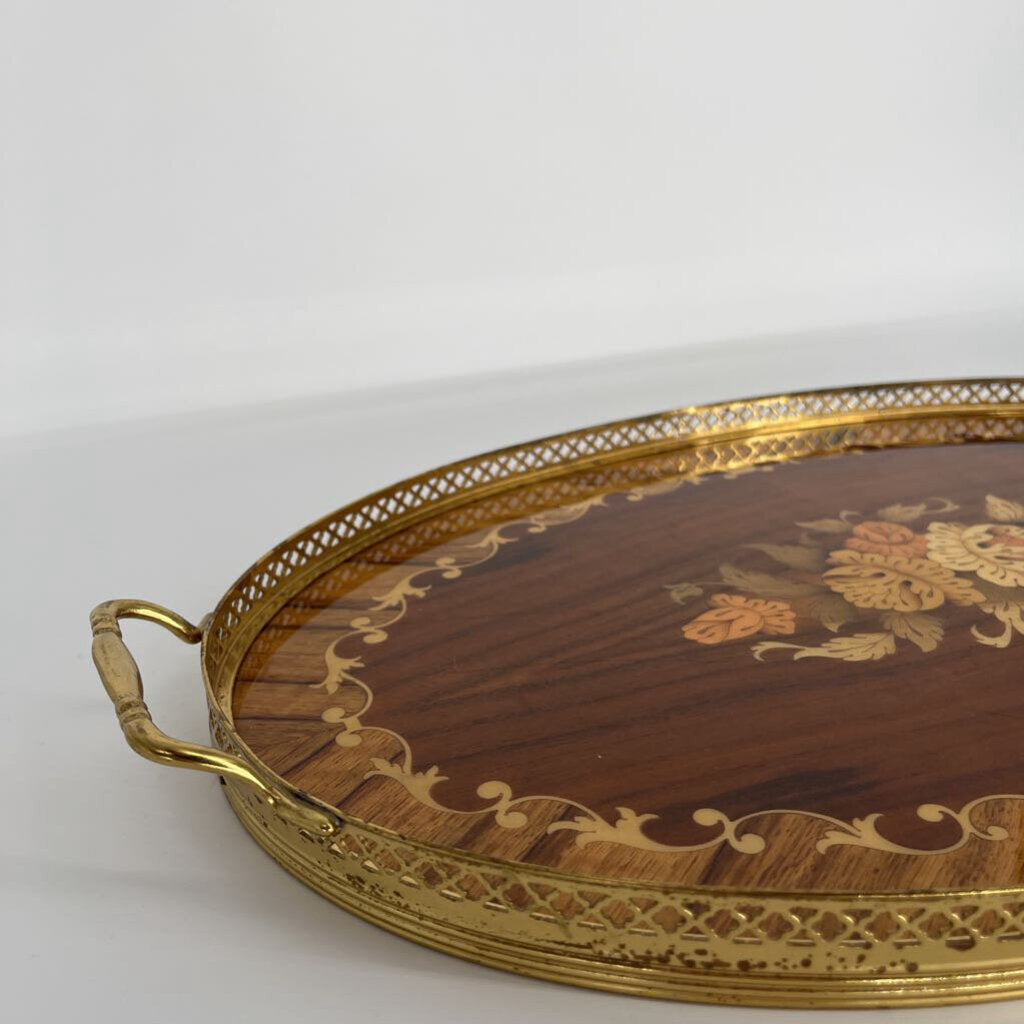 Oval Shaped Floral Tray