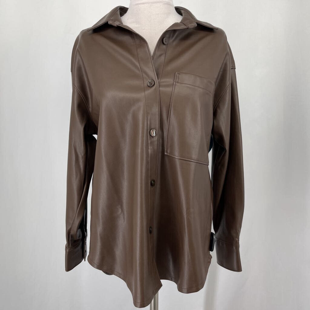 Abercrombie Vegan Leather Shacket