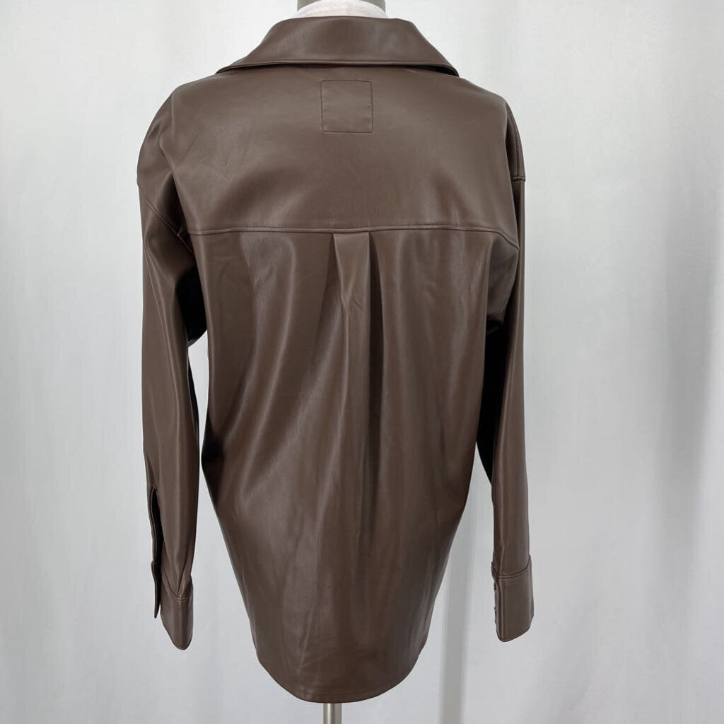 Abercrombie Vegan Leather Shacket