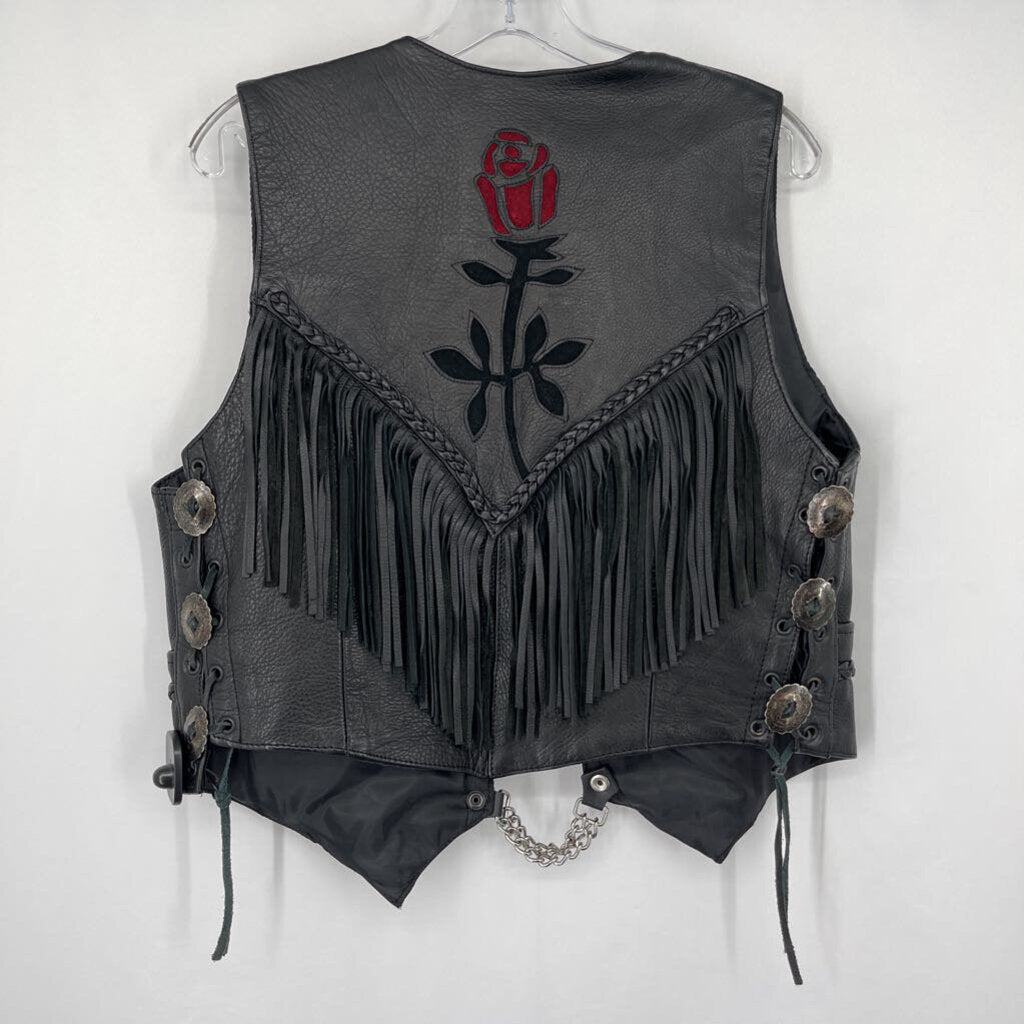 Unik Ultra Black Leather Vest