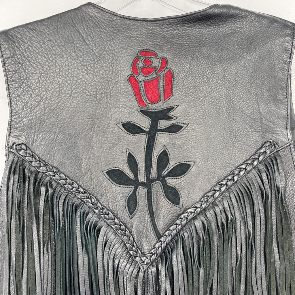 Unik Ultra Black Leather Vest