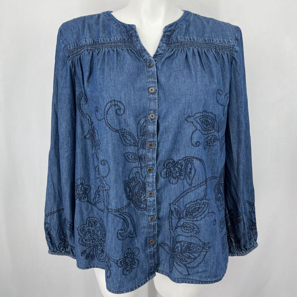 Chicos L/s Embroidered Shirt